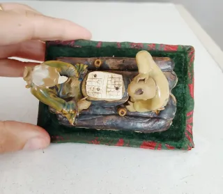 Antigua Figura China Mudman - Sabios Jugando Go