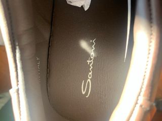 Santoni Sapatos Castanhos e Brancos