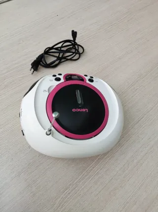 Radio CD Lenco Blanca y Rosa