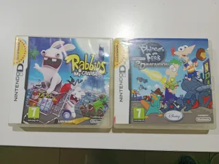 2 Juegos Nintendo DS: Rabbids y Phineas y Ferb