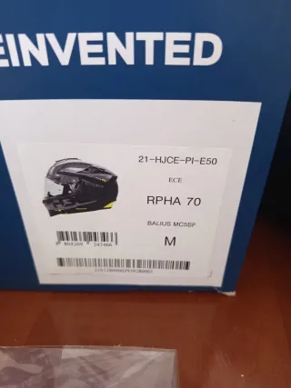 Casco HJC RPHA 70 Negro/Amarillo