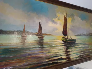 Lienzo Barcos en el mar Tubau