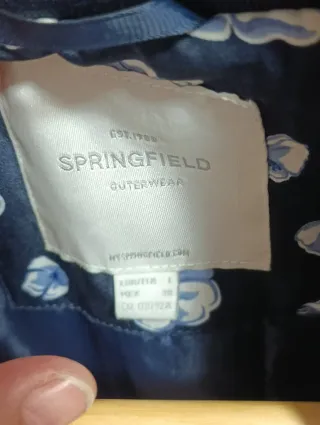 Chaqueta Springfield flores azul y blanco