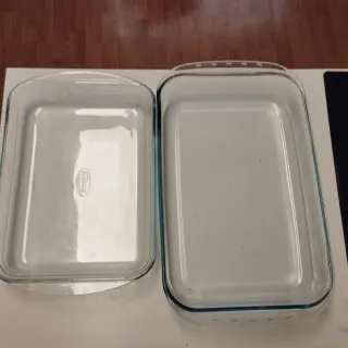 2 Bandejas Horno Cristal