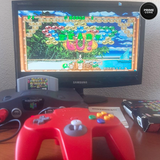 Nintendo 64 Nera + Controller Rosso + Bust-A-Move 2