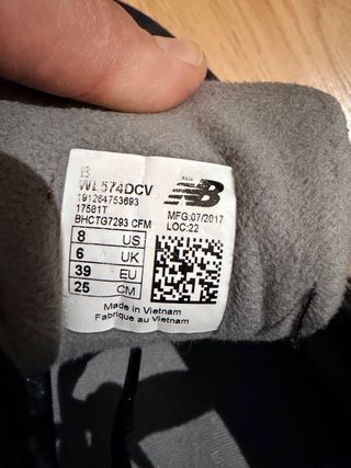 Zapatillas New Balance 574 Negro/Gris