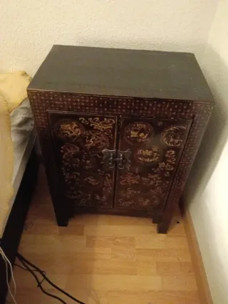 Gabinete Oriental Laca Negra y Oro - Estilo Chino