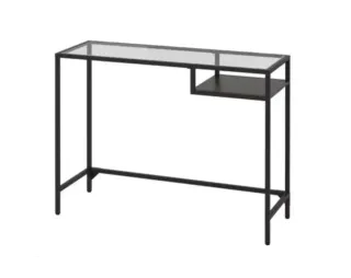 Escritorio Ikea Metal y Vidrio