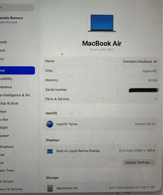 MacBook Air M2 16GB RAM 256GB