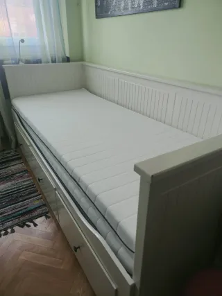 Cama Ikea HEMNES Blanca Colchones incluidos