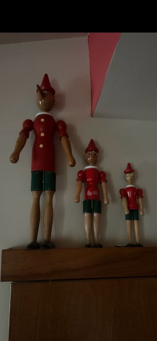 Pinochos de madera, set de 3 Pinochos por 35 €