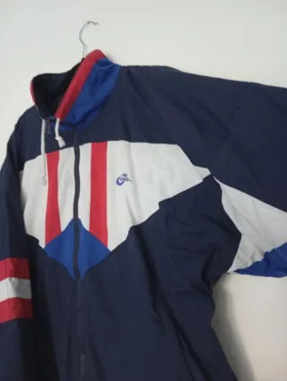 Cortavientos Vintage Azul y Rojo