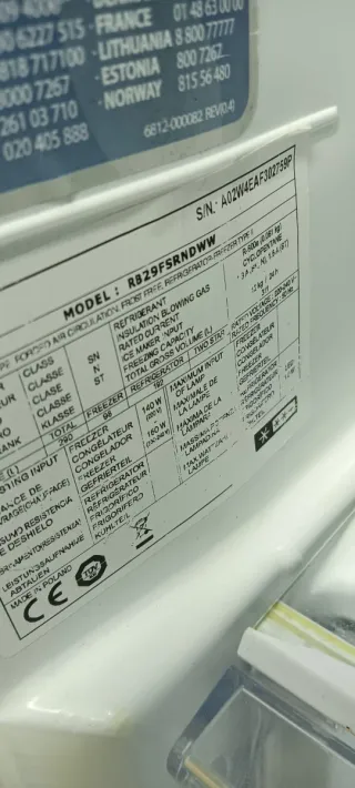 NEVERA COMBI SAMSUNG NO FROST ENERGÍA A++