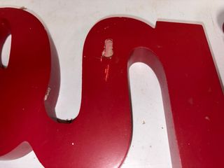 Scritta CUISINE arredo cucina rossa