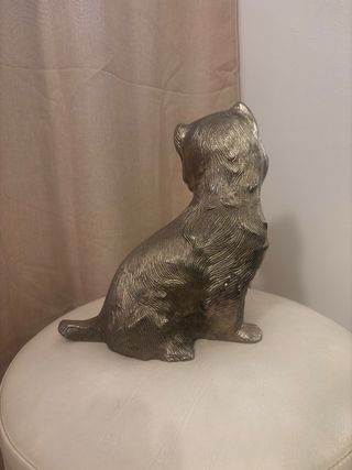 Figura perro metal decorativa