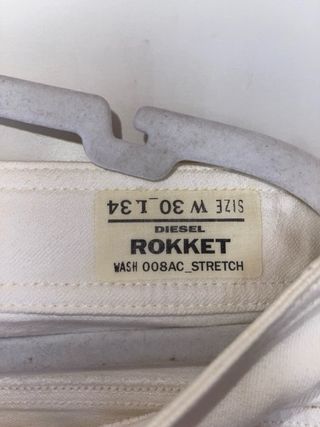 Pantalones Diesel Mujer Talla 34 Blancos