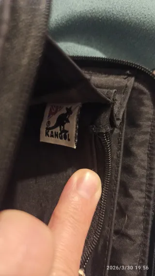 Cartera Kangol Negra Cremallera Nueva