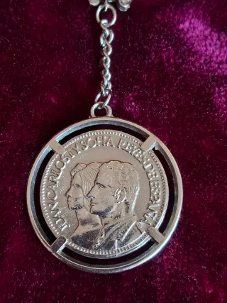 Llavero Moneda Rey Juan Carlos y Reina Sofía