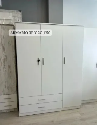 Armario 3 Puertas y 2 Cajones 1.50m