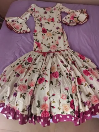 Vestido Flamenca Flores Talla 36