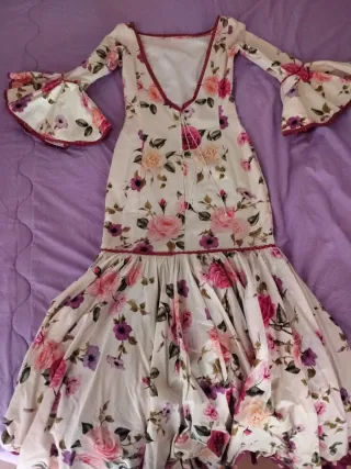 Vestido Flamenca Flores Talla 36