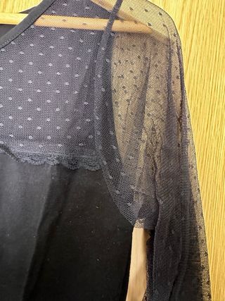 Camiseta plumetti transparente manga 3/4