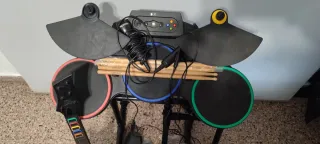 Guitar Hero Batería, Guitarra y Micrófonos