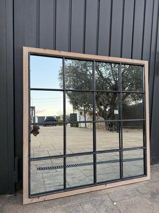 Espejo Marco Madera y Metal