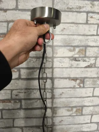 Lámpara colgante plateada