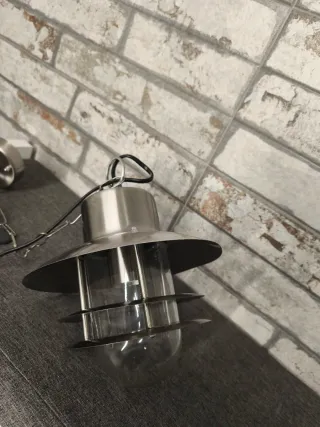 Lámpara colgante plateada