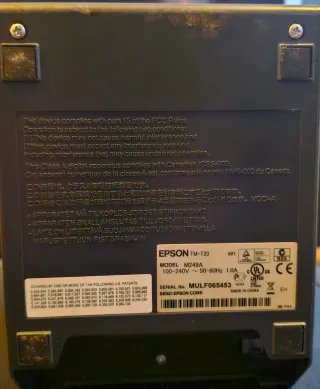 Impresora TPV Epson Negra