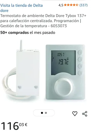 Termostato Delta Dore Tybox 137+ Inalambrico