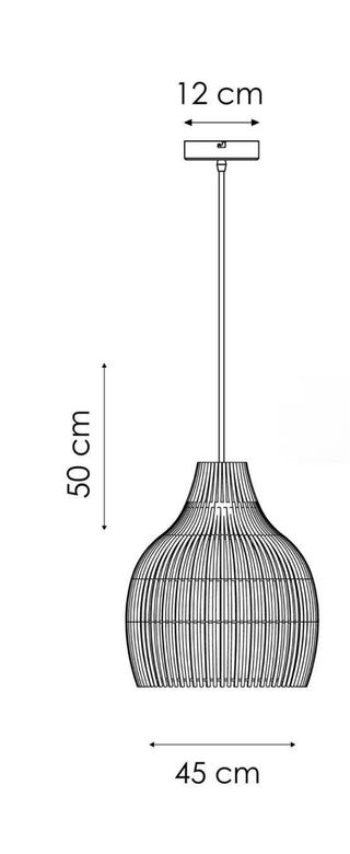 Lámpara colgante de mimbre
