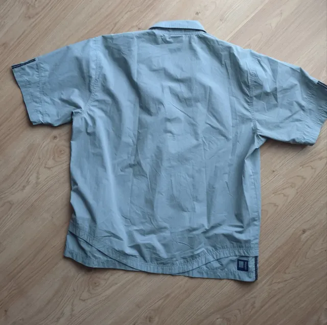 Camisa vintage Adidas Manga Corta Gris, streetwear
