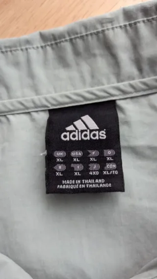 Camisa vintage Adidas Manga Corta Gris, streetwear