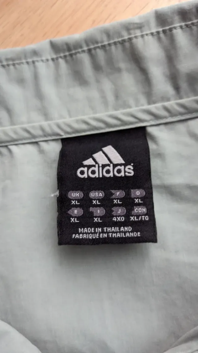 Camisa vintage Adidas Manga Corta Gris, streetwear