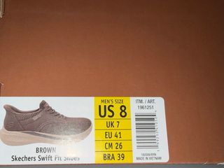 Skechers Swift Fit Hombre Talla 41 Marrón