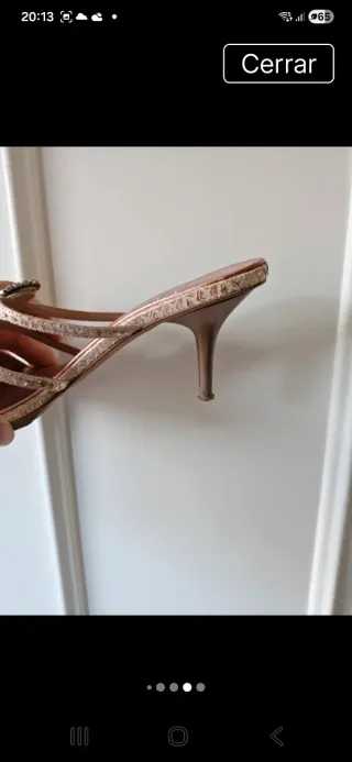 Sandalias Joya Rebeca Sanver Oro Rosa