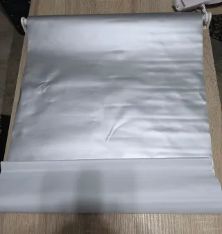 3 Estores Opacos Térmicos Gris y blanco