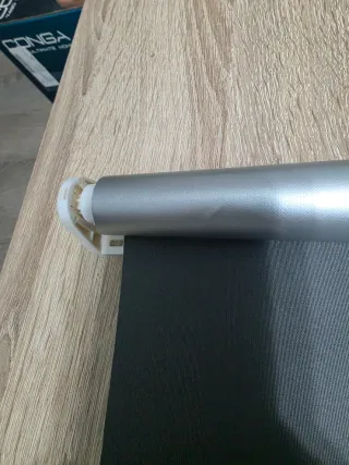 3 Estores Opacos Térmicos Gris y blanco