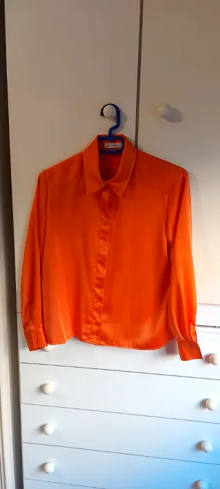 Blusa Vintage Naranja Chareli Talla M
