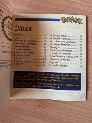 Pokémon Amarillo | Trainer’s Guide | Game Boy