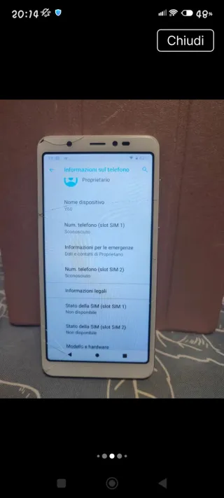 Wiko Y60 Bianco
