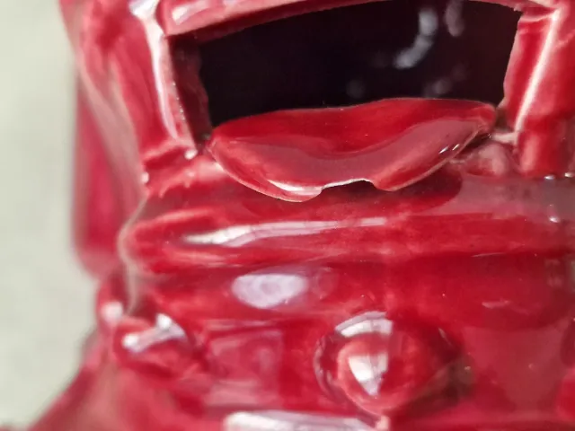 Perro Foo Cerámica Manises Burdeos