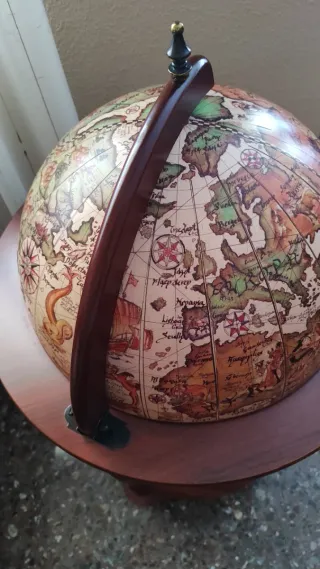 Globo Bar Mueble Auxiliar de Madera