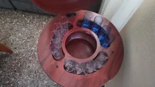 Globo Bar Mueble Auxiliar de Madera