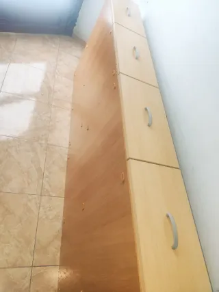 Cajones bajos cama con guía