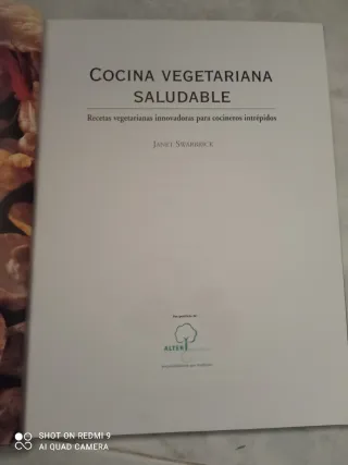 Libro de "Cocina vegetariana saludable"
