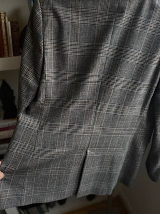 Americana cuadros gris Zara Woman