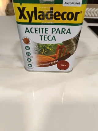 Mesa redonda madera teka terraza